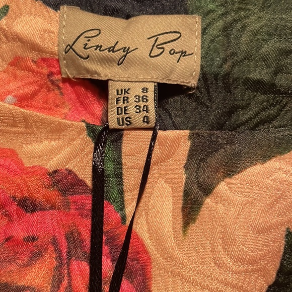 NWT Lindybop Vintage Retro Pinup Floral 2piece Secretary dress - Picture 2 of 9